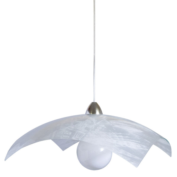 sconto Suspension D50 1xE27 Cadre Chrome-Transparent Verre Plaque Abstract E-Energy Roberta