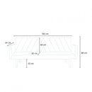 Divano Letto Clic Clac 182x64x80 cm in Tessuto Grigio Scuro