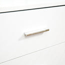 Mobile 3 Cassetti 2 Ripiani 80x40x65 cm con Ruote in Truciolare Bianco
