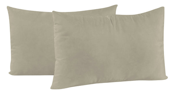 prezzo Paire de taies d'oreiller 52x82 cm en microfibre gris tourterelle