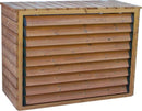 Copri Condizionatore con Veneziane Mobili 132x58x147 cm in Legno Abete Termo Trattato