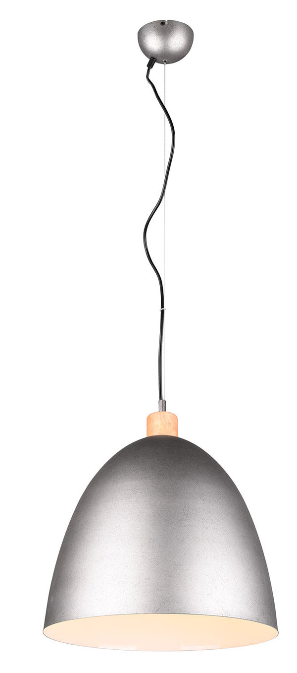 online Lampada a Sospensione da Interno Attacco E27 in Metallo Nichel Satinato