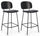 Lot de 2 tabourets 43,5x52,5x93,5 cm Sienna en tissu gris foncé