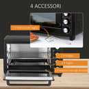 Fornetto Elettrico 32 Litri con Griglia e Teglia Nero