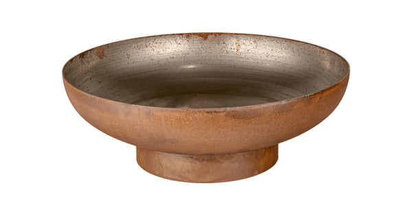 Braciere a Legna Ø40x13,5 cm Elegante in Acciaio Effetto Ruggine online