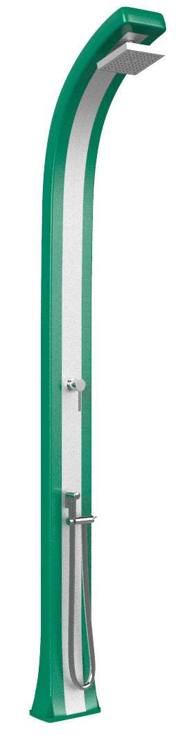 Mitigeur de douche de jardin et douchette Arkema Spring Plus Vert Bande Inox acquista