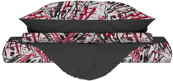 prezzo Housse de couette avec taies d'oreiller imprimées en microfibre Crazy Différentes tailles