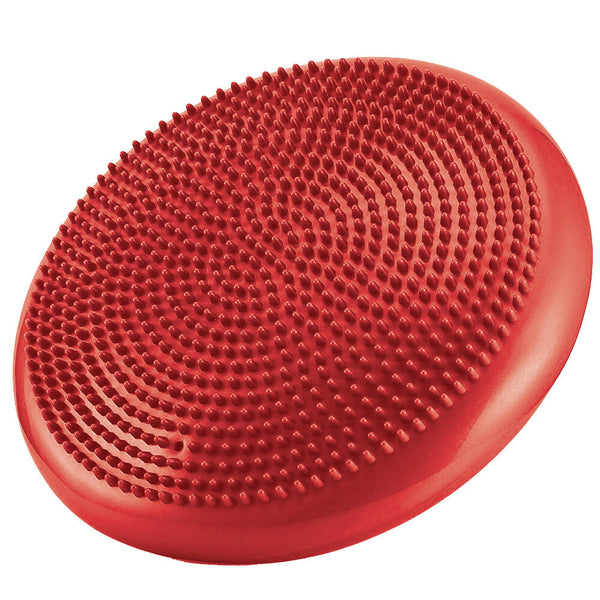 acquista Cuscino Propiocettivo Gonfiabile per Palestra Yoga Pilates Ø33x10 cm con Pompa Rosso
