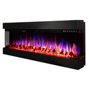 Camino Elettrico da Incasso 48,4x127x20 cm Effetto Fiamma 1500W Dalas Maxi Nero