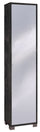 Armadio 1 Anta con Specchio 43x190x29 cm Ossido Nero