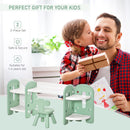 Set Tavolino con Sedia per Bambini Verde
