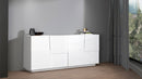 Credenza 4 Ante 200x44x86 cm Pongo 4A Bianco Lucido  