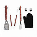 Set 5 Utensili Accessori per  Barbecue con Grembiule e Guanto Master Cook