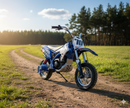 Moto Elettrica per Bambini 24V Ruote Gonfiabili X-Treme Blue Fighter
