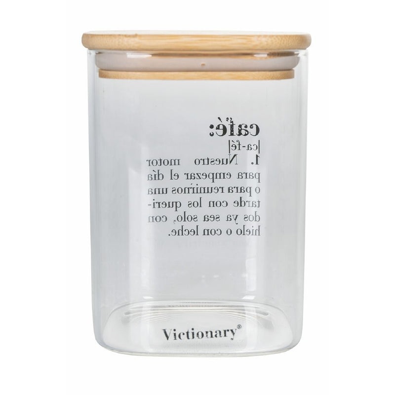 Barattolo Caffè con scritta "Café" 1 Litro in Vetro VdE Tivoli 1996 Spagnolo