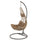 Soriani Garden Swing Hamac en Métal et Polyrotin Gris et Goutte Marron