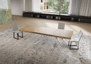 Tavolo Allungabile 160-264x90x74 cm Niket Quercia Natura Gambe Bianche