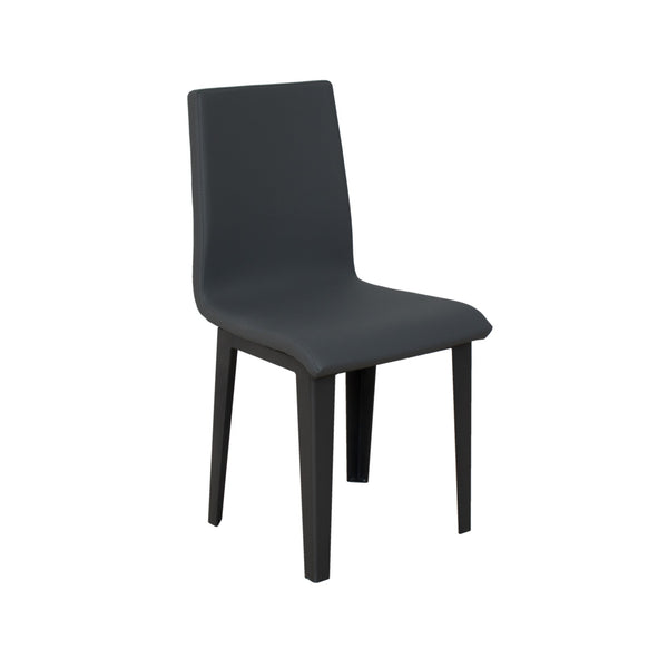 Chaise Armida 40/44x42x86 cm Pieds anthracite en simili cuir Gris sconto