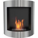 Camino a Bioetanolo da Parete 77,9x81 cm Flig Akron Argento