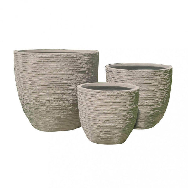 Set de 3 Vases Cyclamen en Fibre d'Argile Beige acquista
