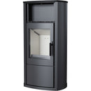 Stufa a Legna 8KW in Acciaio Flig Midland Nera