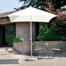 Ombrellone da Giardino 2,2x2,2 m Palo Ø38 mm in Alluminio Vorghini Joint Bianco e Ecrù