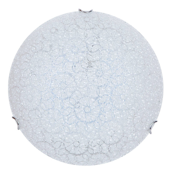 acquista Plafonnier 1xE27 Crochets Chrome Verre Plaque Grande Roue E-Energy Maia