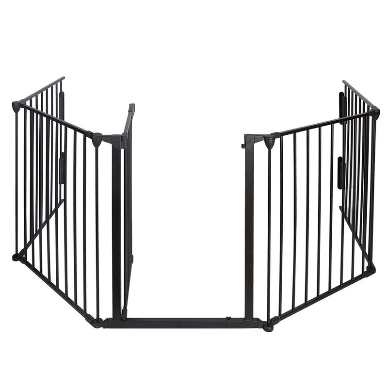 Cancello Cancelletto Protezione Camino Cani e Bambini Recinto Divisorio 3mt Nero