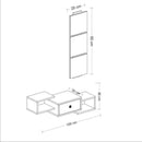 Mobile ingresso da parete Dorado Nero con specchio