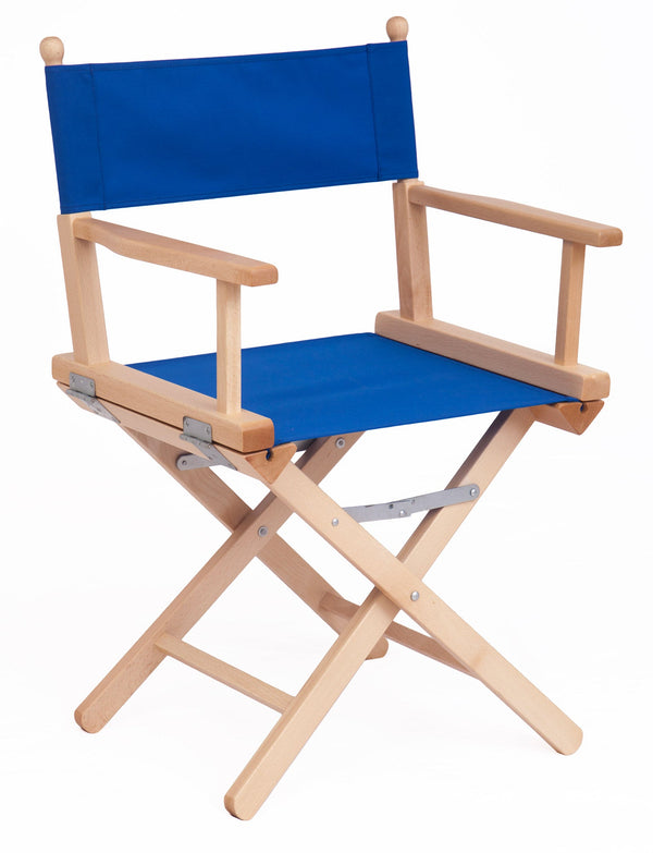 prezzo Chaise de réalisateur pliante 43x60xH88 cm en tissu bleu bois naturel