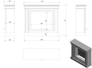 Camino a Bioetanolo da Pavimento 113x33,9 cm Flig Waco Bianco
