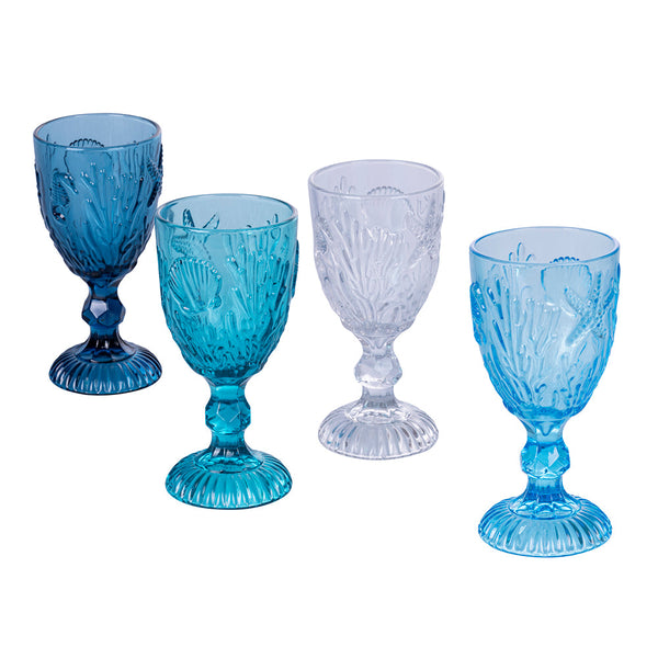 Ensemble de 4 verres Pantelleria VdE Tivoli 1996 4 couleurs différentes sconto