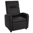 Poltrona Relax Manuale Reclinabile in Similpelle Vandi Nera