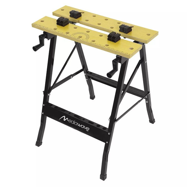 Établi de bricolage pliable avec pinces latérales et porte-outils acquista