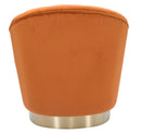 Poltrona Sopy Ruggine 67x71x70 cm Legno Ferro Spugna e Velluto Ruggine e Oro