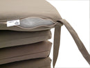 Set 2 Cuscini per Sedia da Giardino 40x40x5 cm in Dralon Allegro Taupe