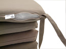 Set 2 Cuscini per Sedia da Giardino 40x40x5 cm in Dralon Allegro Taupe