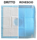 Set 80 Tappetini Assorbenti Profumo Neutro 60x60 cm in Poliestere Bianco/Azzurro
