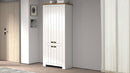 Scarpiera 4 Ante 84x42x200 cm Figo 4A Bianco Opaco/Rovere Wotan  