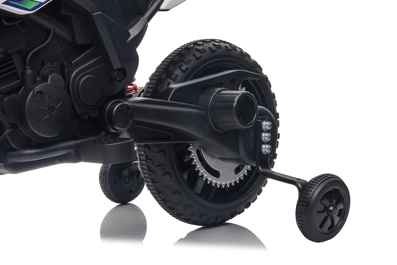 Moto Elettrica per Bambini 12V con Licenza Aprilia RX-125 Motocross Bianca