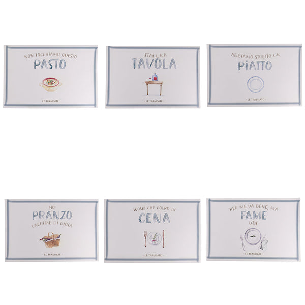 sconto Lot de 6 sets de table 45x30 cm en Eva VdE Tivoli 1996 Le Travisate Blanc