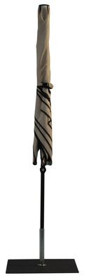 Ombrellone da Giardino 2x2 m Palo Ø38 mm in Alluminio Tessuto Dralon Acrilico Border Ecru