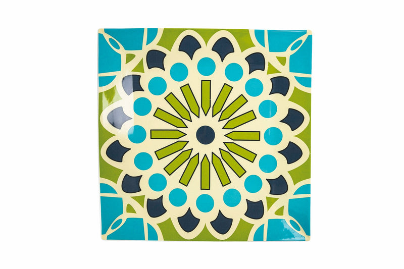 Set 6 Piatti Piani Quadrato in Porcellana 30 cm Villa d'Este Home Tivoli Agadir