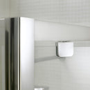 Box Doccia 3 lati 80x130x80 cm 2 Ante Battenti in Cristallo Trasparente 6mm H185 Fosterberg Koge Trio