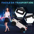 Macchina Elettrica per Bambini con Telecomando Luci LED e Clacson Bianco 