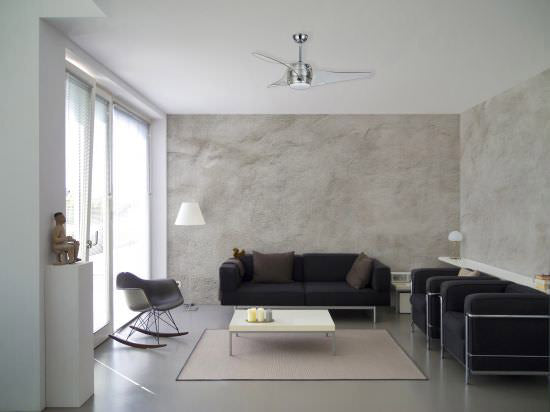 Ventilatore da Soffitto con 3 Pale e LED Ø127 cm 3 Velocità Sulion Mustang Trasparente