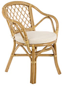 Poltrona da Giardino 54,5x60x80 cm in Rattan con Cuscino Cathina