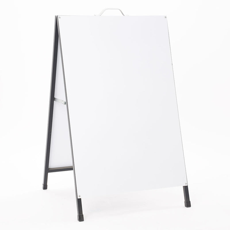 Espositore Pubblicitario Bifacciale Bifacciale con Lavagna 60x90 cm in Metallo Nero