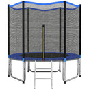 Trampolino Ø305x248 cm con Rete di Protezione e Scaletta per Esterni in Acciaio e PP Blu      