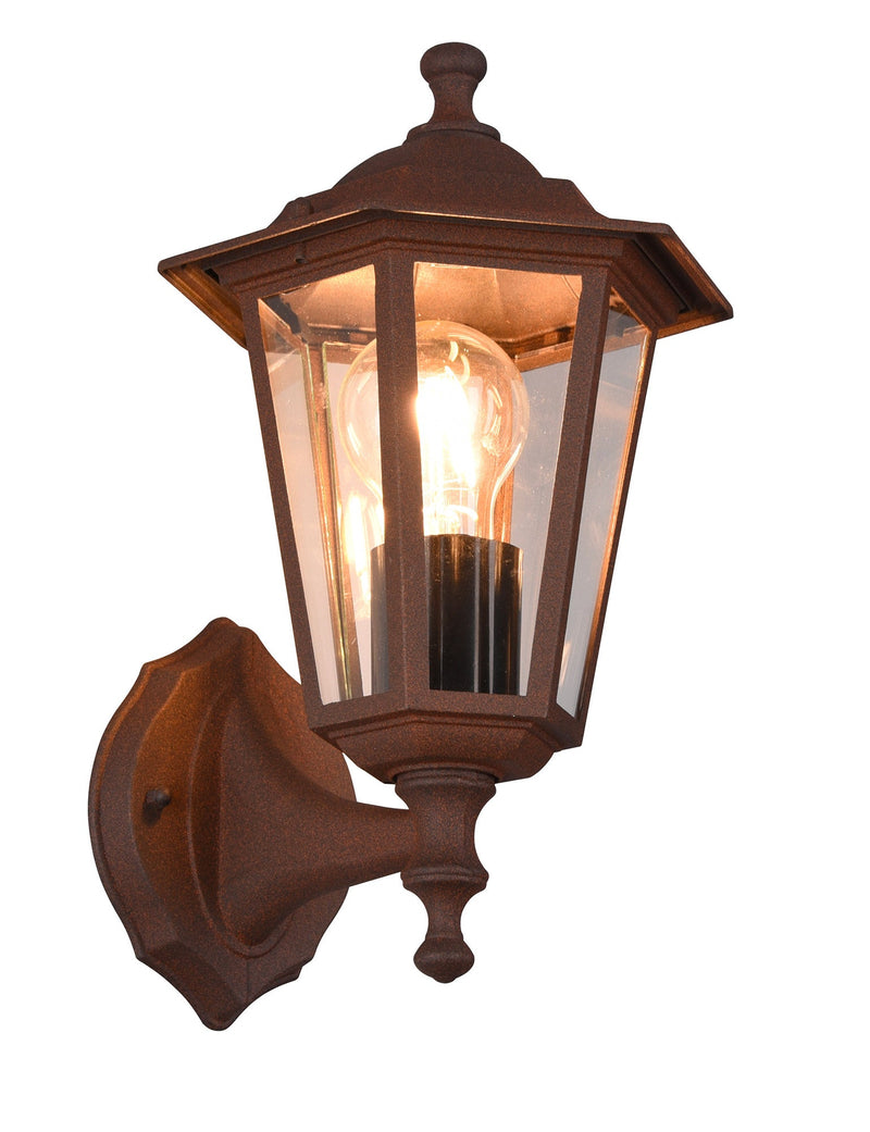 Applique da Esterno Attacco E27 in Alluminio Ruggine 